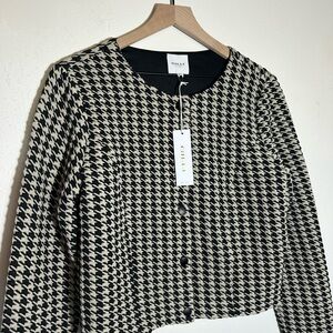 Gilli - Black and White Houndstooth Women's blazer